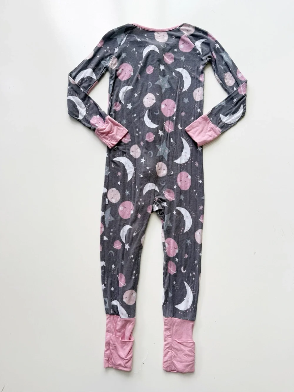 Little Sleepies Pink To the Moon and Back Zippy  size 3T